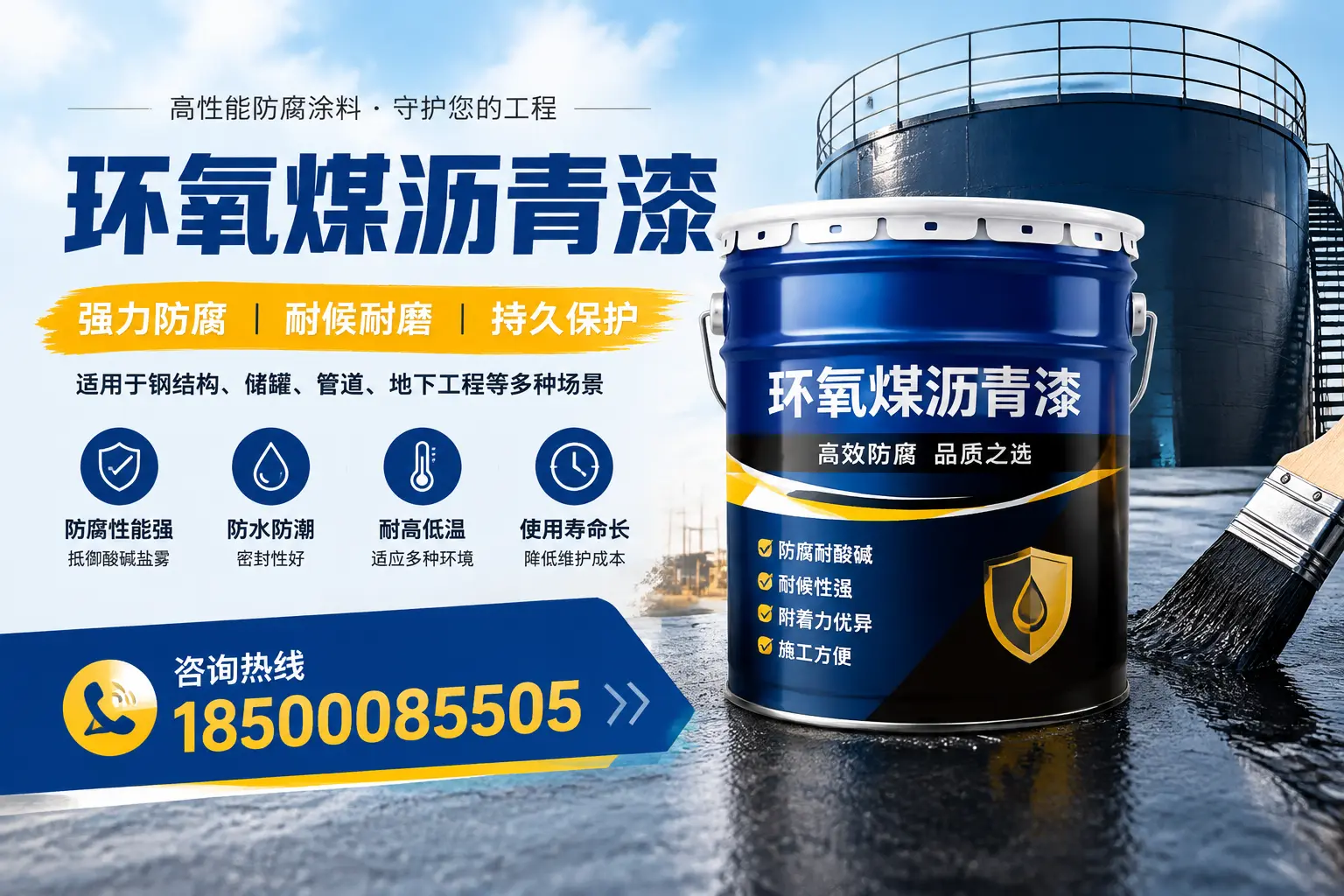 环氧煤沥青漆在工业中的应用，恩施企业的选择